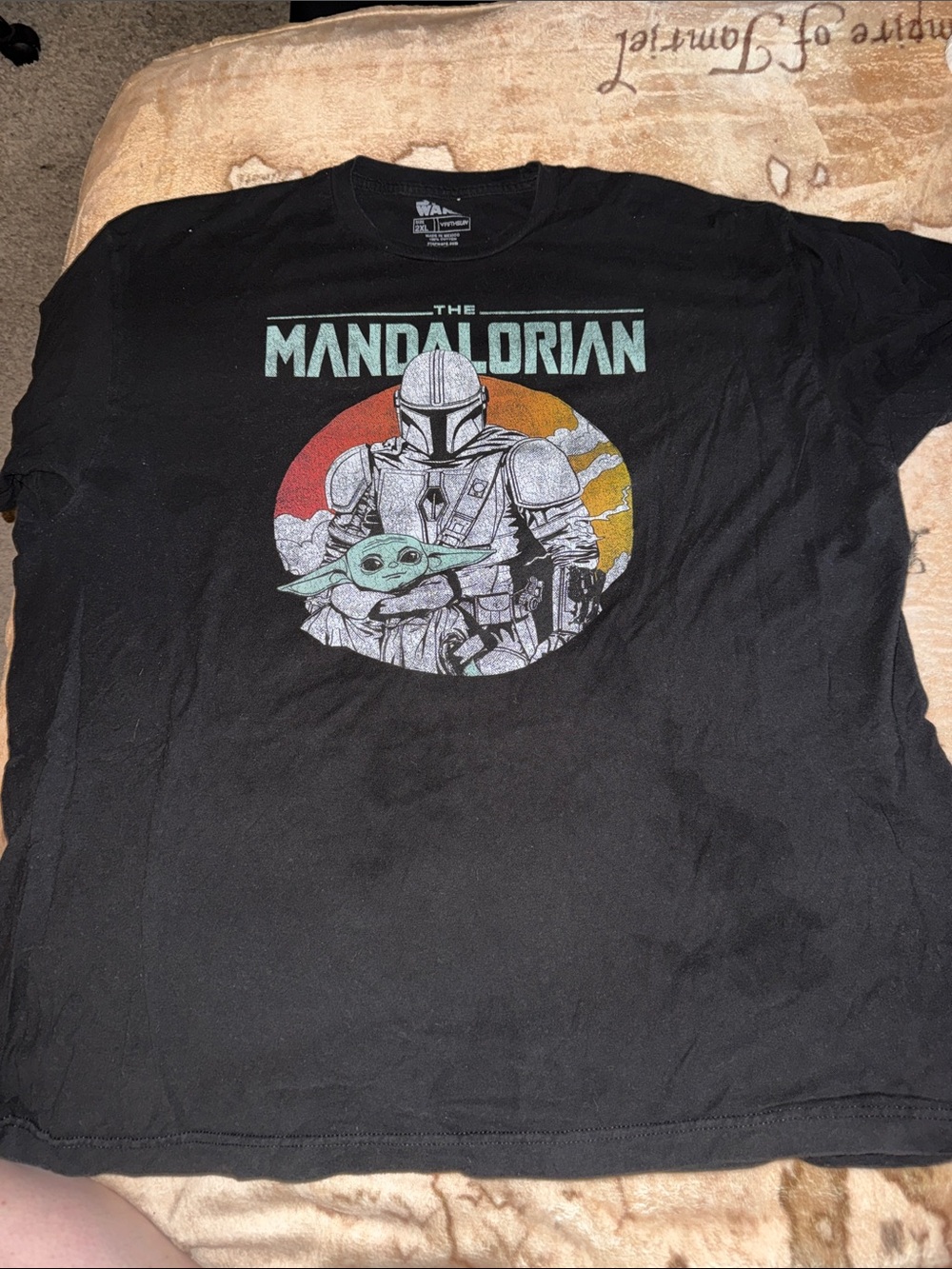 🖤STAR WARS BLK THE MANDALORIAN T-SHIRT SIZE 2XL🖤